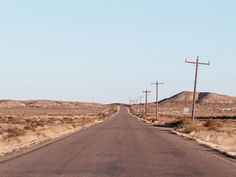 a long desert road